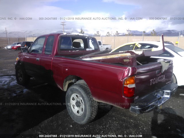 4TAWN72N7VZ313140 - 1997 TOYOTA TACOMA XTRACAB RED photo 3