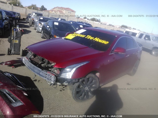 1G6AC5SX3D0136117 - 2013 CADILLAC ATS PERFORMANCE RED photo 2