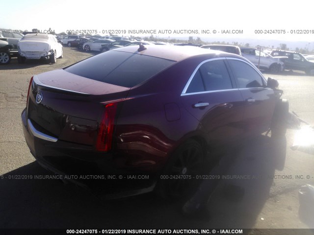 1G6AC5SX3D0136117 - 2013 CADILLAC ATS PERFORMANCE RED photo 4