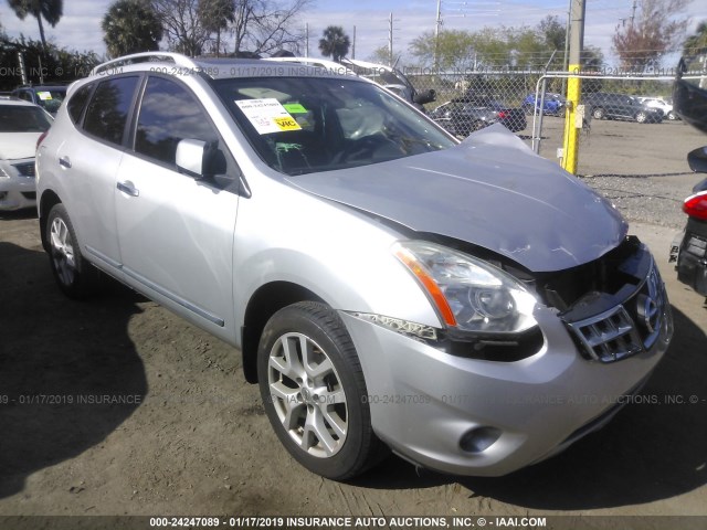 JN8AS5MT6CW257265 - 2012 NISSAN ROGUE S/SV SILVER photo 1
