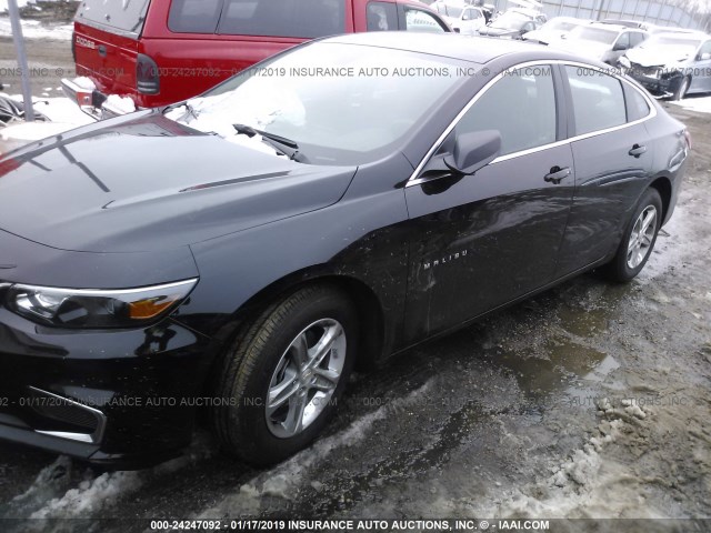 1G1ZB5ST8JF293210 - 2018 CHEVROLET MALIBU LS BLACK photo 2