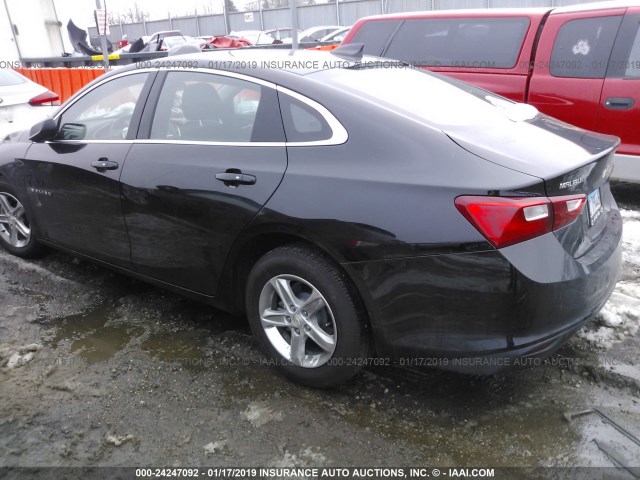 1G1ZB5ST8JF293210 - 2018 CHEVROLET MALIBU LS BLACK photo 3
