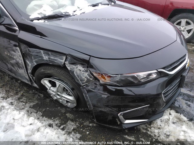 1G1ZB5ST8JF293210 - 2018 CHEVROLET MALIBU LS BLACK photo 6