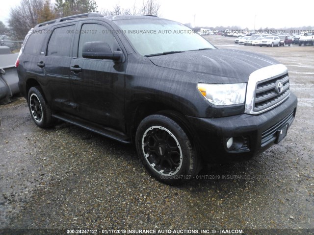 5TDZY64A08S008923 - 2008 TOYOTA SEQUOIA SR5 BLACK photo 1