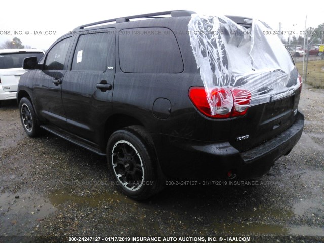 5TDZY64A08S008923 - 2008 TOYOTA SEQUOIA SR5 BLACK photo 3