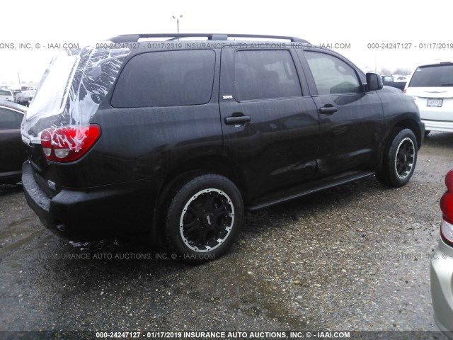 5TDZY64A08S008923 - 2008 TOYOTA SEQUOIA SR5 BLACK photo 4