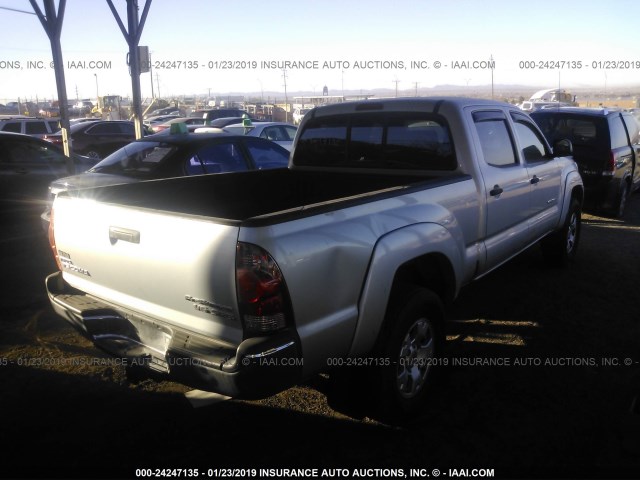 5TEKU72N06Z295849 - 2006 TOYOTA TACOMA DBL CAB PRERUNNER LNG BED SILVER photo 4