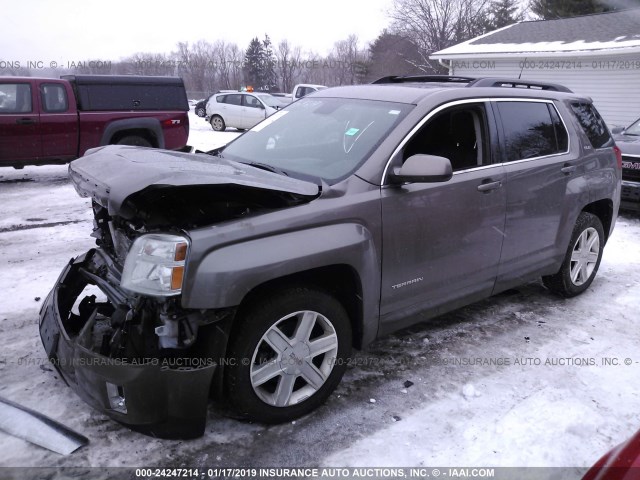 2GKALSEK7C6359914 - 2012 GMC TERRAIN SLE GRAY photo 2