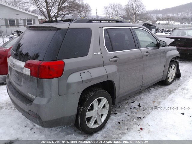 2GKALSEK7C6359914 - 2012 GMC TERRAIN SLE GRAY photo 4