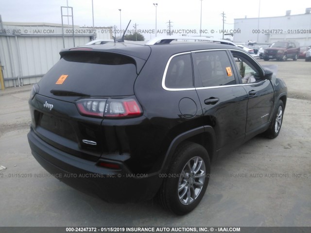 1C4PJLLB5KD154211 - 2019 JEEP CHEROKEE BLACK photo 4