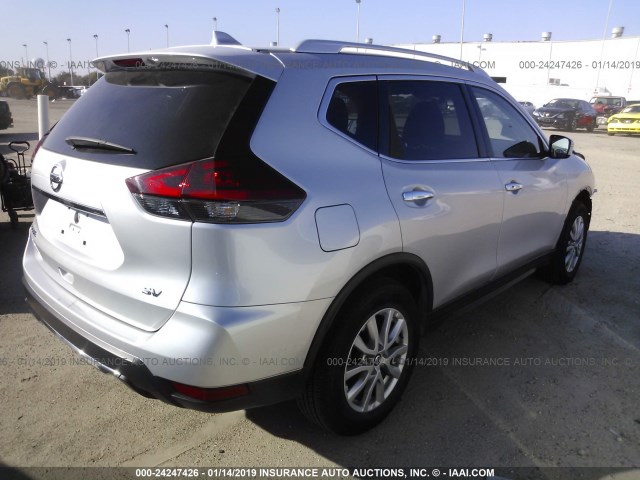 KNMAT2MT8JP507264 - 2018 NISSAN ROGUE S/SV SILVER photo 4