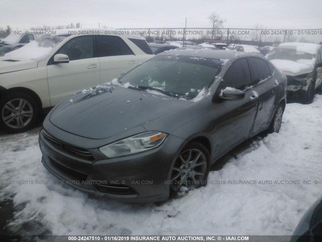 1C3CDFBA9DD143350 - 2013 DODGE DART SXT GRAY photo 2