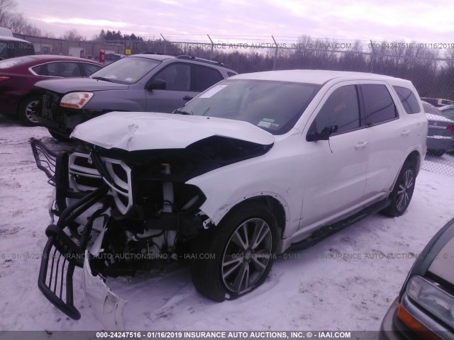 1C4RDJAG4DC575316 - 2013 DODGE DURANGO SXT WHITE photo 2