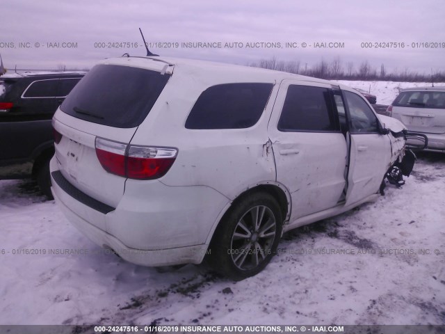 1C4RDJAG4DC575316 - 2013 DODGE DURANGO SXT WHITE photo 4