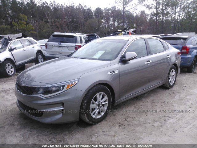 5XXGT4L3XJG217946 - 2018 KIA OPTIMA LX/S GRAY photo 2