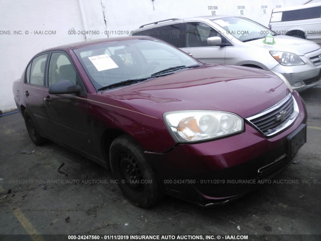 1G1ZS51F86F301650 - 2006 CHEVROLET MALIBU LS BURGUNDY photo 1