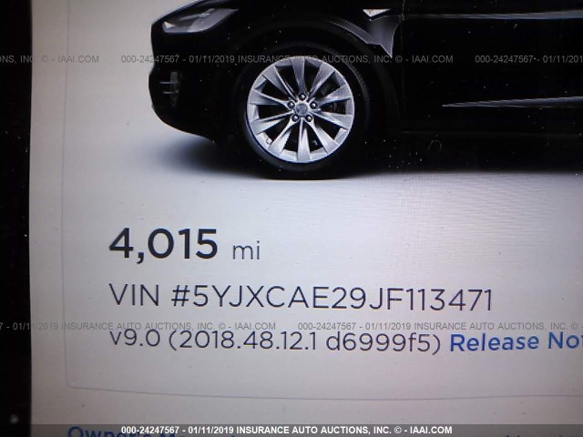 5YJXCAE29JF113471 - 2018 TESLA MODEL X BLACK photo 7