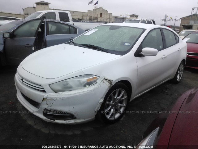 1C3CDFBA4DD131574 - 2013 DODGE DART WHITE photo 2