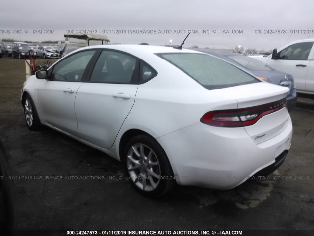 1C3CDFBA4DD131574 - 2013 DODGE DART WHITE photo 3