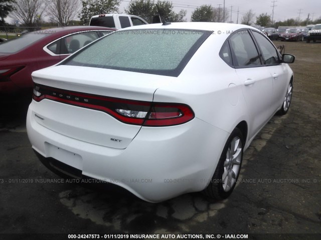 1C3CDFBA4DD131574 - 2013 DODGE DART WHITE photo 4