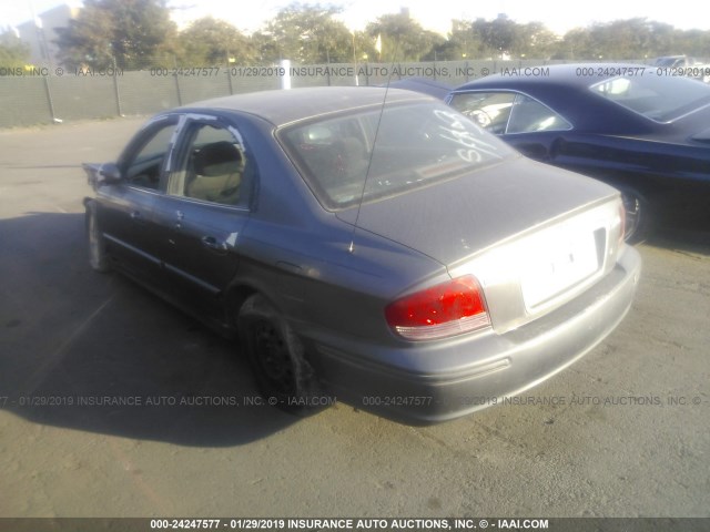 KMHWF25S84A920422 - 2004 HYUNDAI SONATA GL GRAY photo 3