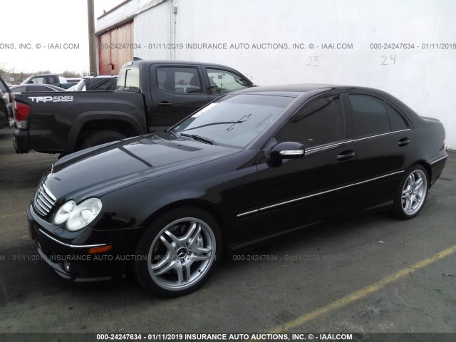 WDBRF76J05F654269 - 2005 MERCEDES-BENZ C 55 AMG BLACK photo 2