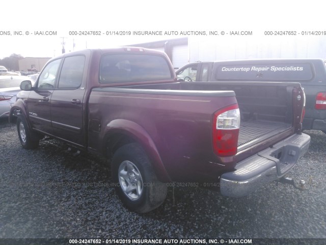 5TBET34126S540725 - 2006 TOYOTA TUNDRA DOUBLE CAB SR5 BURGUNDY photo 3