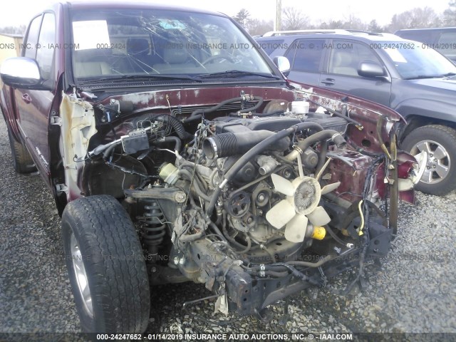 5TBET34126S540725 - 2006 TOYOTA TUNDRA DOUBLE CAB SR5 BURGUNDY photo 6