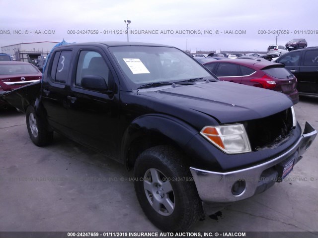 1N6AD07U05C448923 - 2005 NISSAN FRONTIER CREW CAB LE/SE/OFF ROAD BLACK photo 1