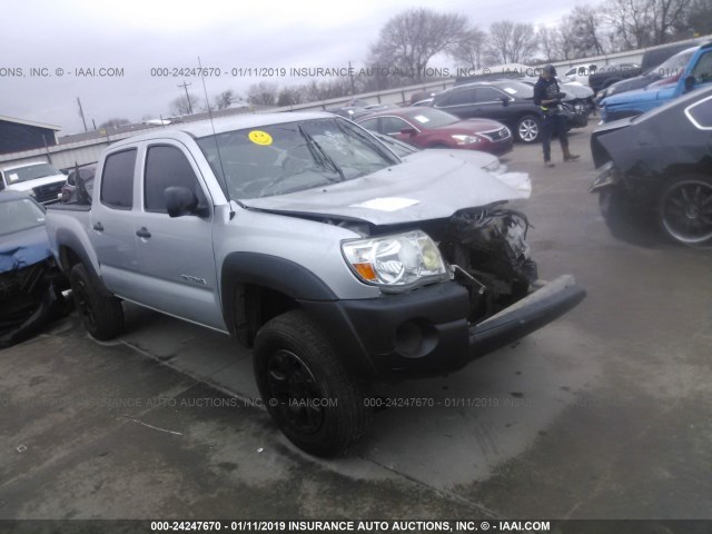 3TMJU62N28M061590 - 2008 TOYOTA TACOMA DOUBLE CAB PRERUNNER SILVER photo 1