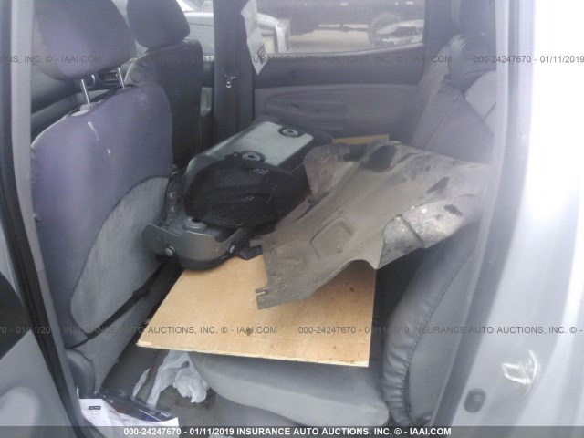 3TMJU62N28M061590 - 2008 TOYOTA TACOMA DOUBLE CAB PRERUNNER SILVER photo 8