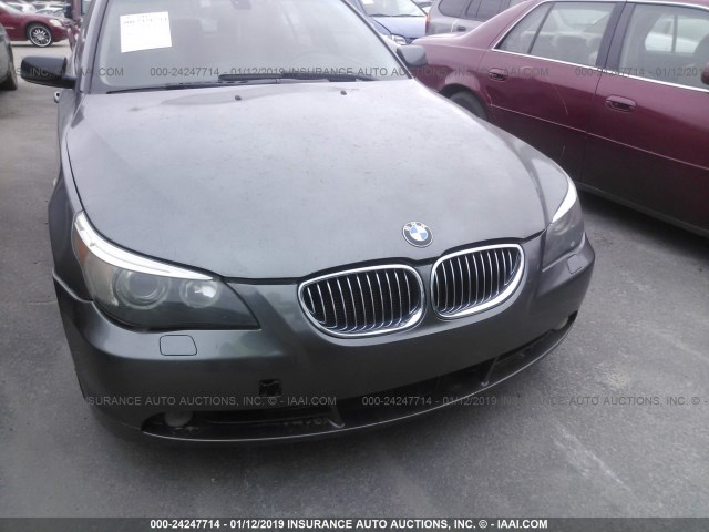 WBANE73527B996808 - 2007 BMW 530 I GRAY photo 6