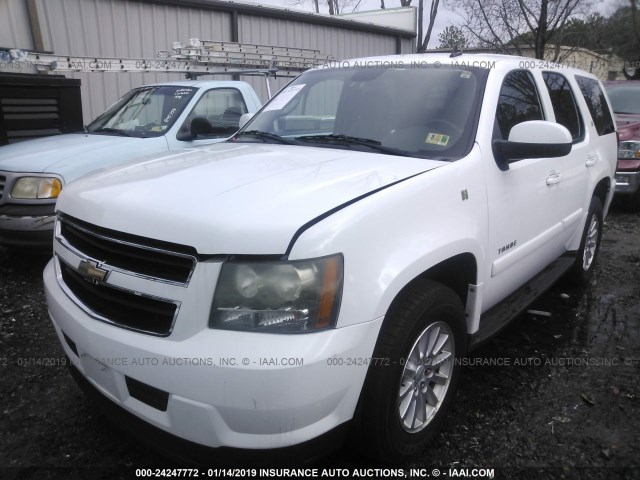 1GNFC13588R201755 - 2008 CHEVROLET TAHOE C1500 HYBRID WHITE photo 2