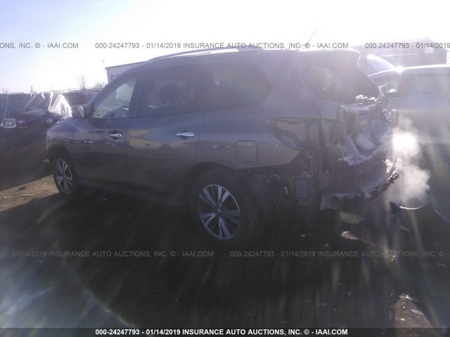 5N1DR2MM9HC673813 - 2017 NISSAN PATHFINDER S/SV/SL/PLATINUM GRAY photo 3