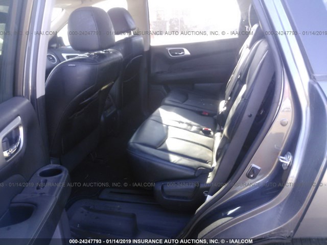 5N1DR2MM9HC673813 - 2017 NISSAN PATHFINDER S/SV/SL/PLATINUM GRAY photo 8