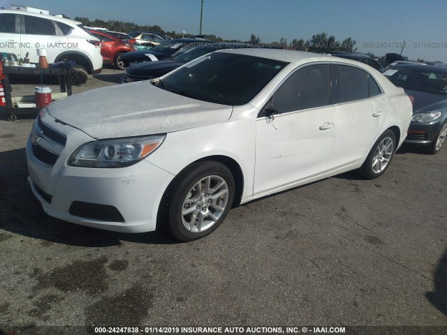 1G11D5RR1DF119128 - 2013 CHEVROLET MALIBU 1LT WHITE photo 2