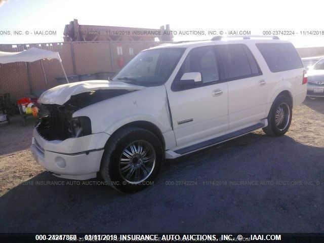 1FMFK20507LA80447 - 2007 FORD EXPEDITION EL LIMITED WHITE photo 2