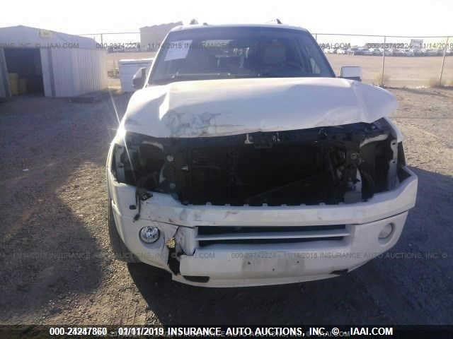 1FMFK20507LA80447 - 2007 FORD EXPEDITION EL LIMITED WHITE photo 6