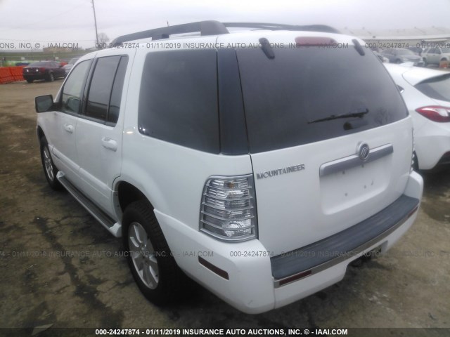 4M2EU37E97UJ03573 - 2007 MERCURY MOUNTAINEER LUXURY WHITE photo 3