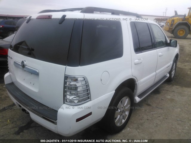 4M2EU37E97UJ03573 - 2007 MERCURY MOUNTAINEER LUXURY WHITE photo 4