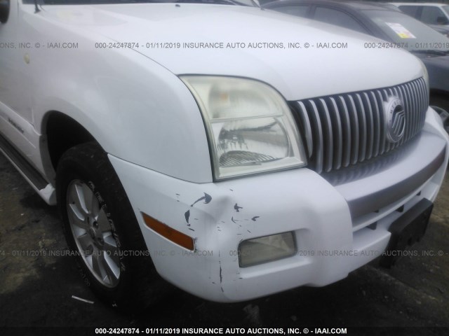 4M2EU37E97UJ03573 - 2007 MERCURY MOUNTAINEER LUXURY WHITE photo 6