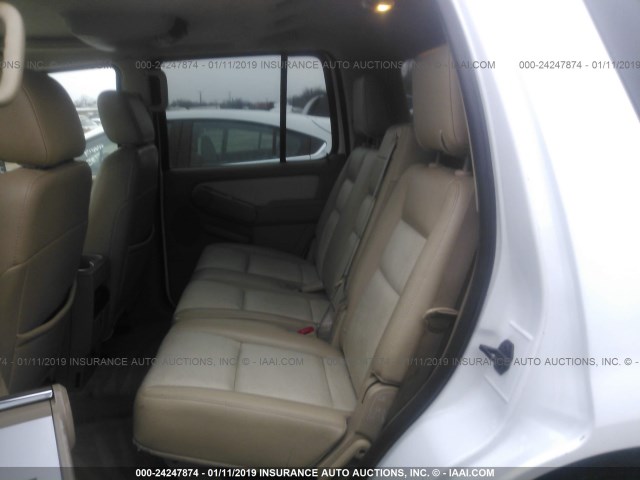 4M2EU37E97UJ03573 - 2007 MERCURY MOUNTAINEER LUXURY WHITE photo 8