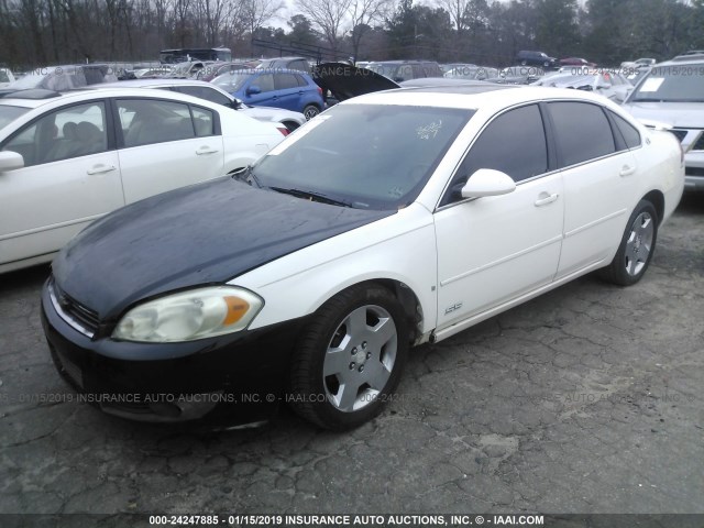 2G1WD58C269300687 - 2006 CHEVROLET IMPALA SUPER SPORT WHITE photo 2