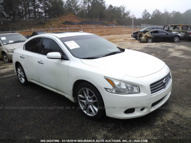 1N4AA51E69C821114 - 2009 NISSAN MAXIMA S/SV WHITE photo 1