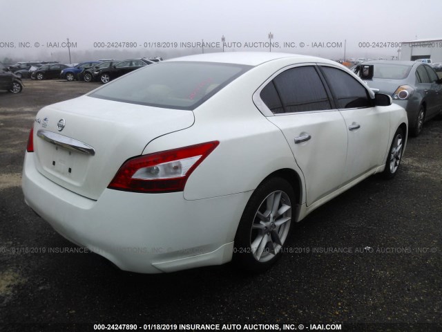 1N4AA51E69C821114 - 2009 NISSAN MAXIMA S/SV WHITE photo 4