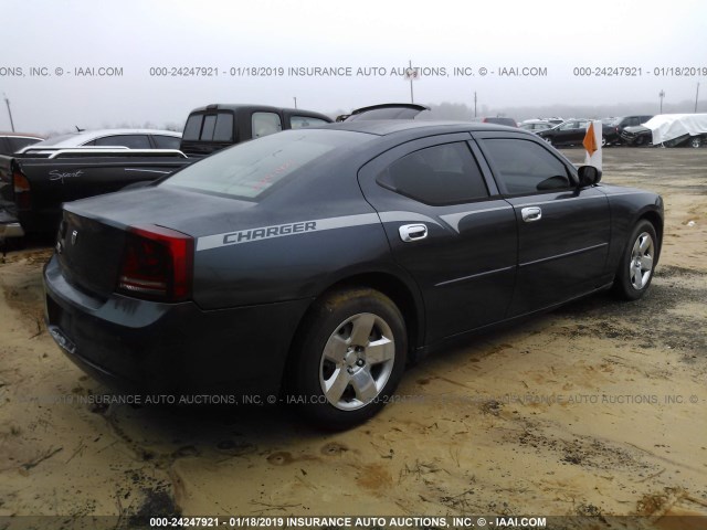 2B3KA43R57H719274 - 2007 DODGE CHARGER SE/SXT BLUE photo 4