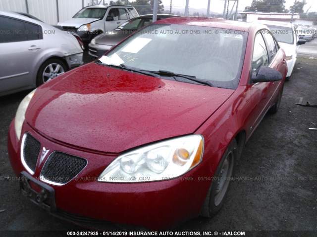 1G2ZF58B574104662 - 2007 PONTIAC G6 VALUE LEADER/BASE RED photo 2