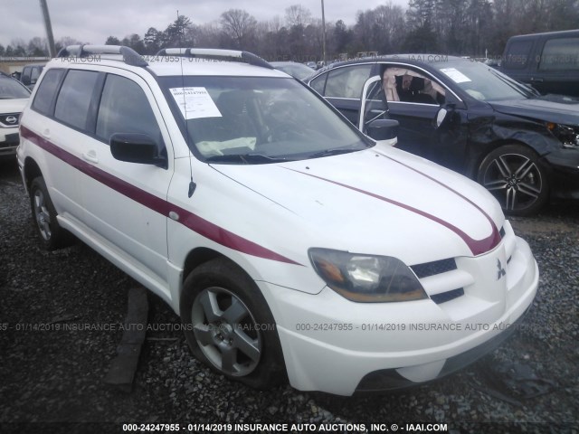 JA4LX31F84U044317 - 2004 MITSUBISHI OUTLANDER LS WHITE photo 1