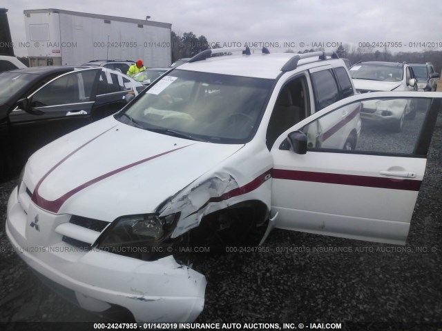 JA4LX31F84U044317 - 2004 MITSUBISHI OUTLANDER LS WHITE photo 2