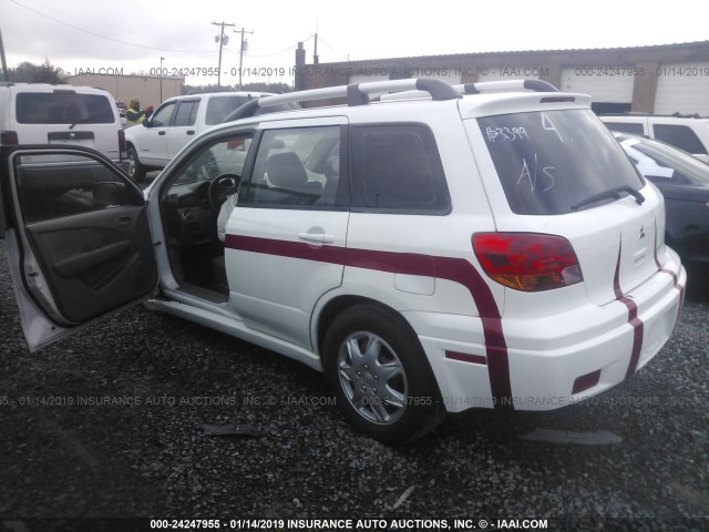 JA4LX31F84U044317 - 2004 MITSUBISHI OUTLANDER LS WHITE photo 3